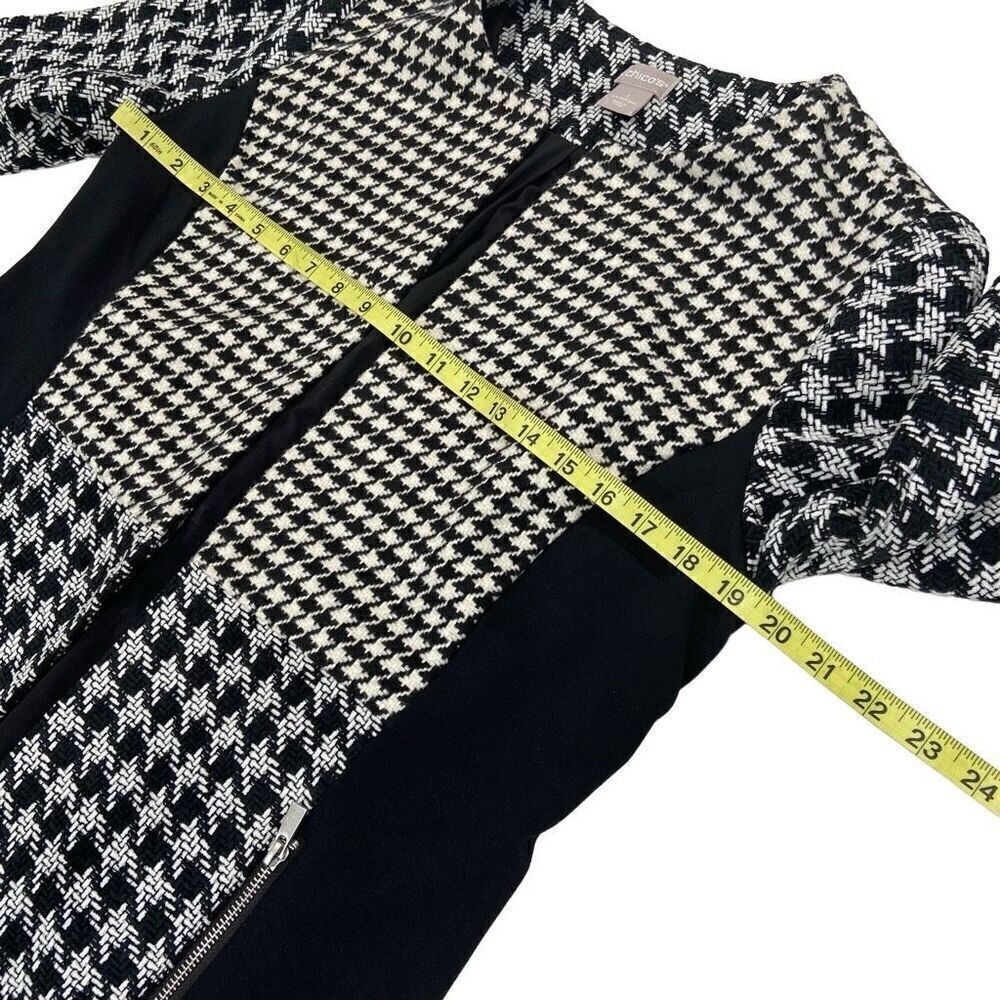 CHICO’S Houndstooth Lined Jacket (Sz 1) - Picture 9 of 10